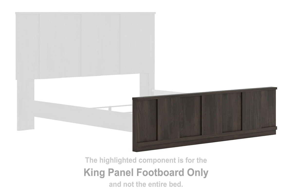 Jadiston - King Panel Footboard - Dark Brown