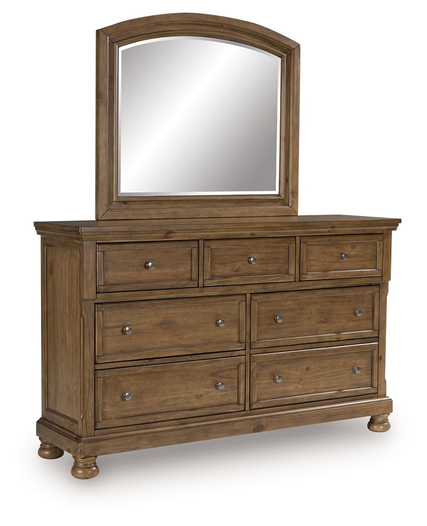 Vandenmore - Dresser And Mirror - Medium Brown