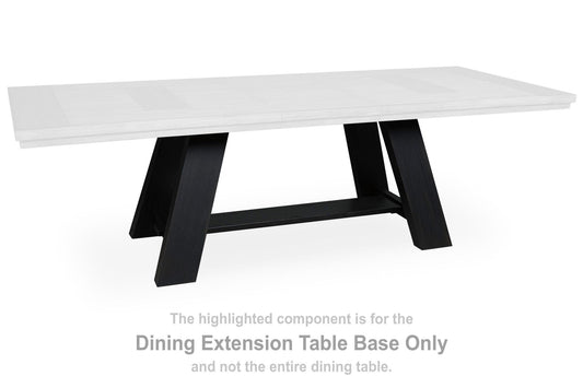 Chadworth - Rectangular Dining Extension Table Base - Brown / Black
