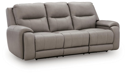Trendsetter - Power Reclining Sofa With Audio Seating - Ash