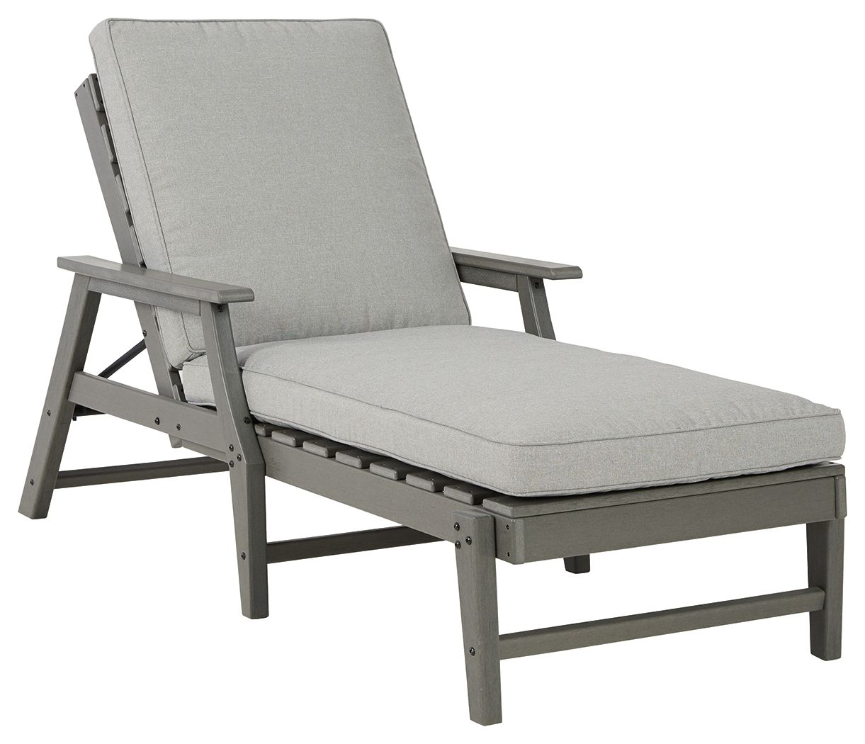 Visola - Chaise Lounge with Cushion - Gray