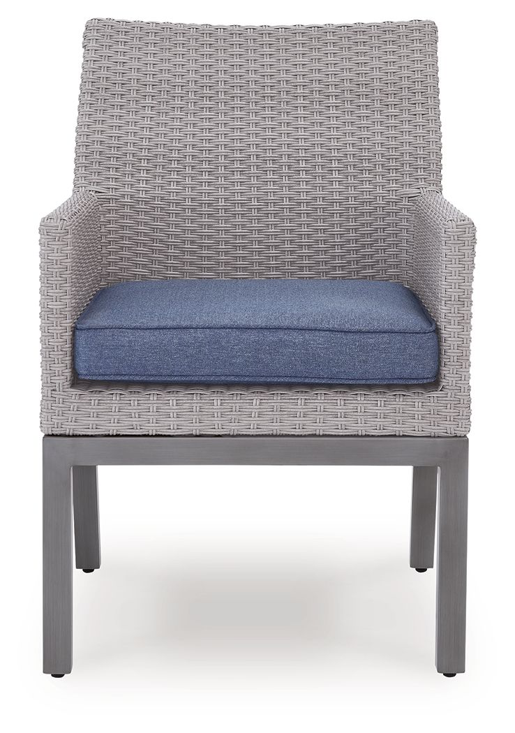 Dillon Beach - Arm Chair With Cushion (Set of 2) - Blue / Gray