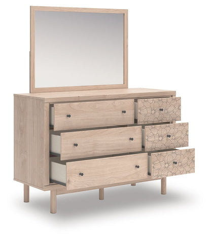 Shapella - Dresser And Mirror - Tan