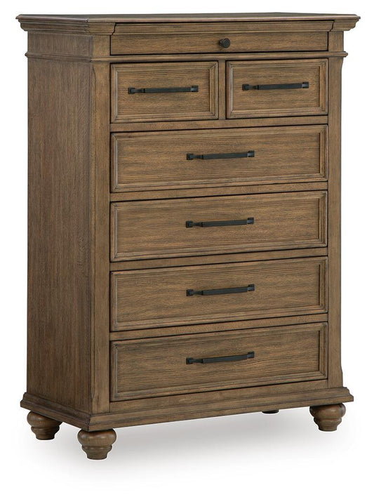 Waynely - Seven Drawer Chest - Medium Brown