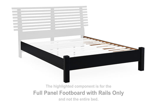 Danziar - Full Panel Footboard With Rails - Black