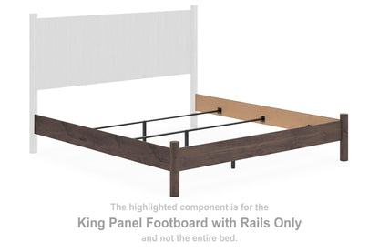 Cadmori - King Panel Footboard With Rails - Brown