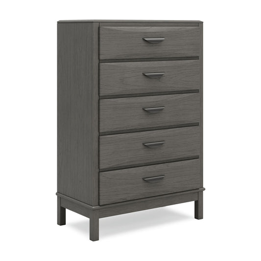 Triscanna - Five Drawer Chest - Gray