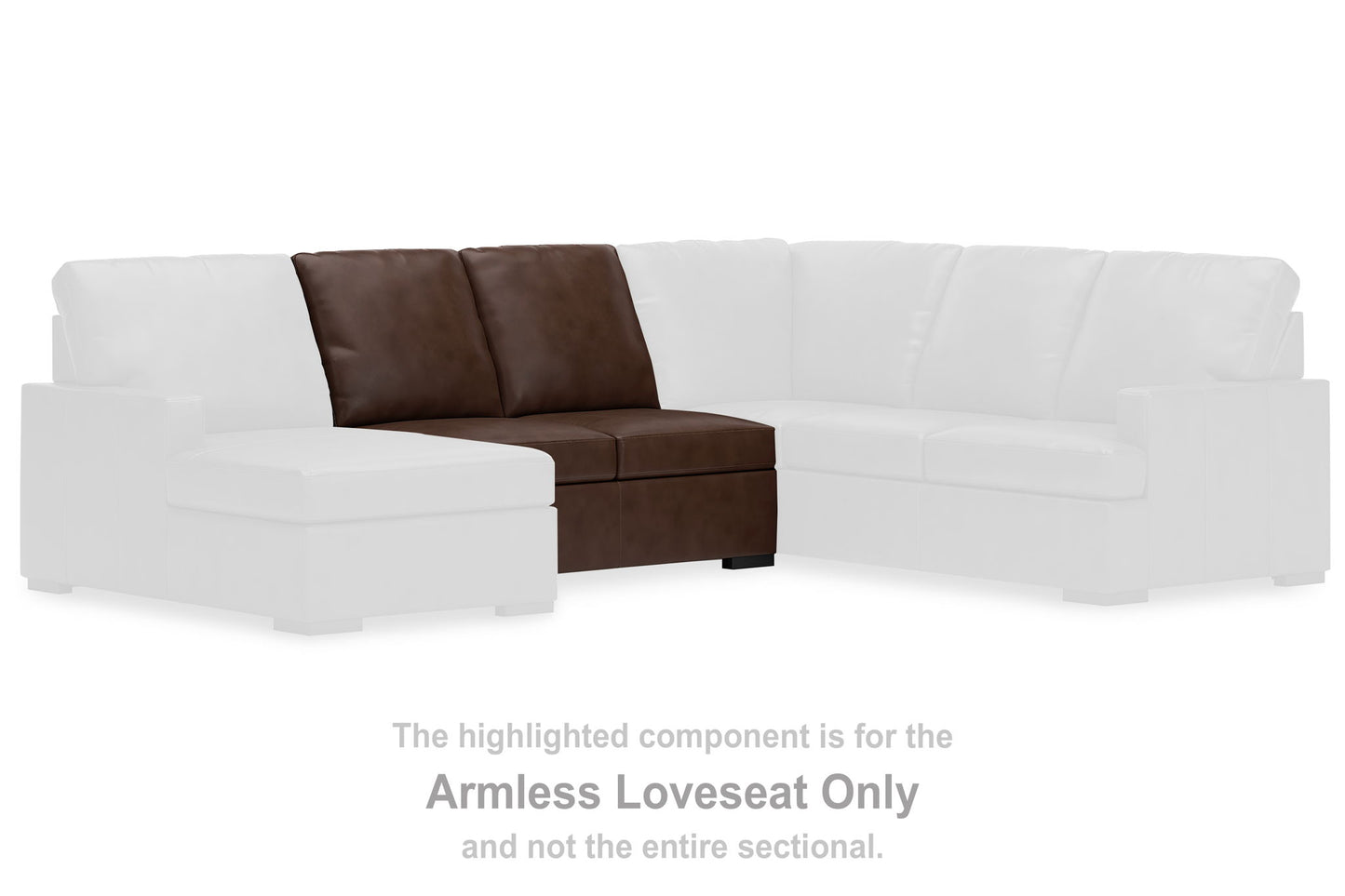Modern Day - Armless Loveseat - Coffee