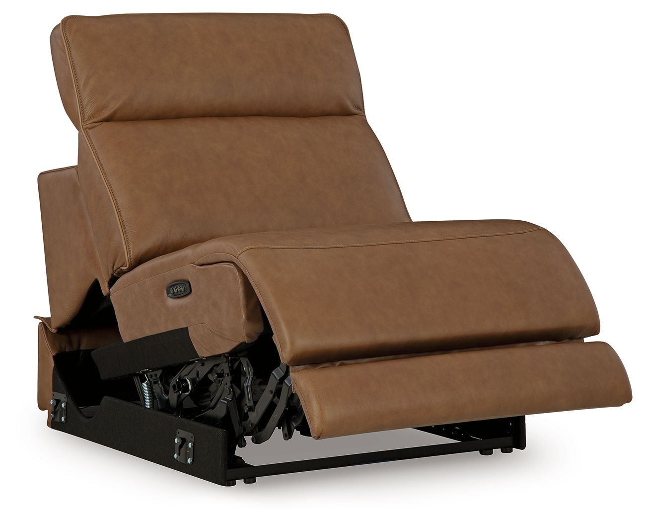 Rally-Up - Power Armless Recliner With Adj Headrest - Caramel