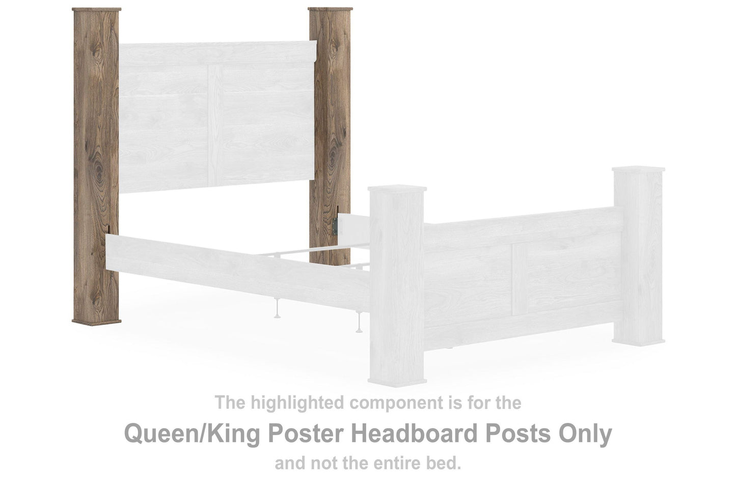 Keithland - Queen/King Poster Headboard Posts - Brown
