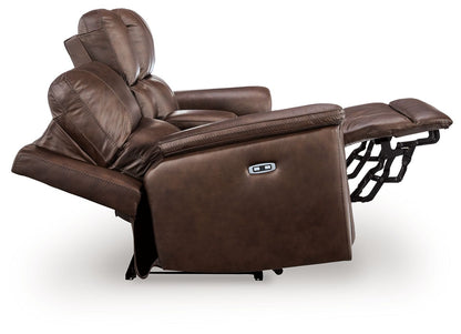 Beryton - Power Reclining Loveseat With Console / Adjustable Headrest