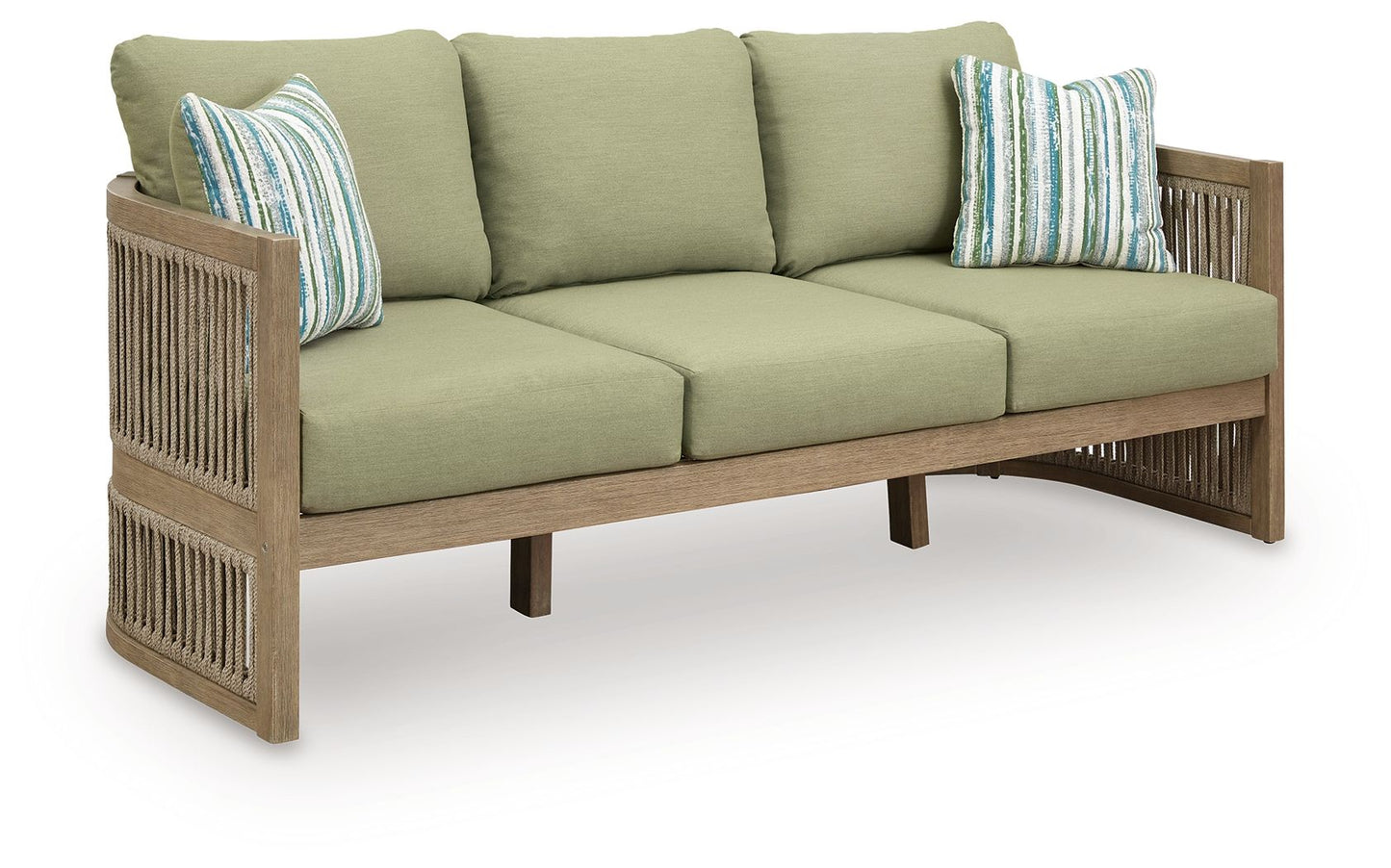 Vision Lane - Sofa With Cushion - Beige / Green