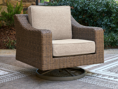 Revare Beach - Swivel Lounge With Cushion - Beige