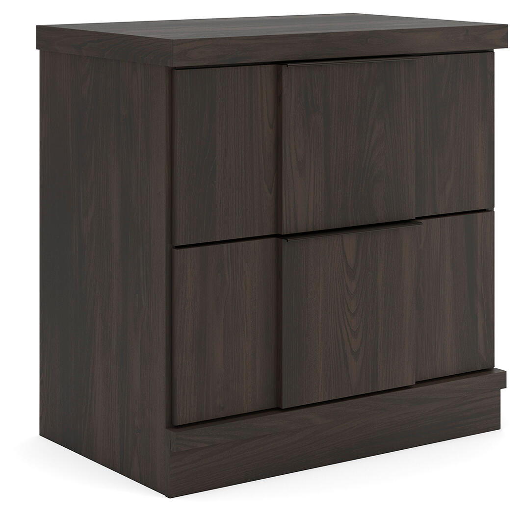 Jadiston - Two Drawer Night Stand - Dark Brown