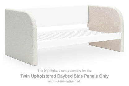 Shapella - Twin Upholstered Daybed Side Panels - White
