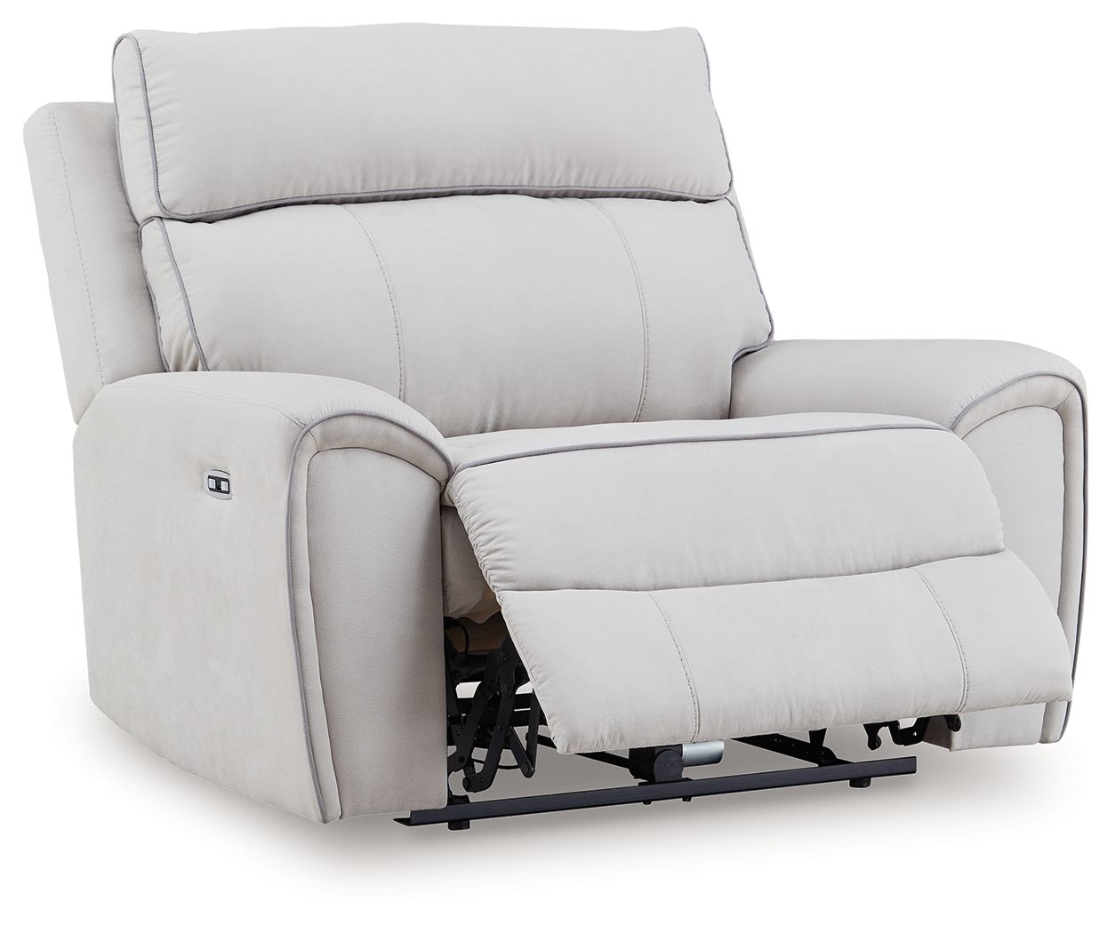 Grafton Pike - Power Recliner / Adjustable Headrest - Pearl / Ash