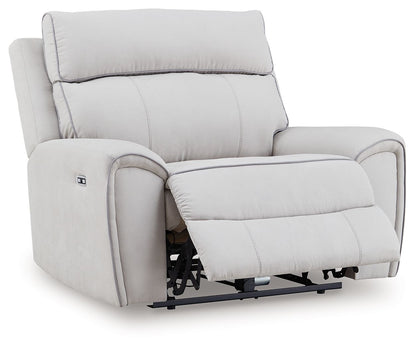 Grafton Pike - Power Recliner / Adjustable Headrest - Pearl / Ash