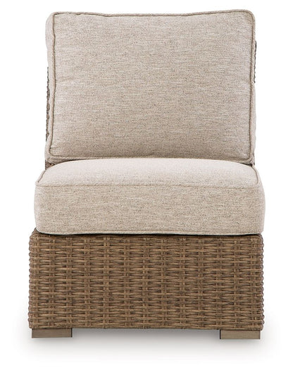 Revare Beach - Armless Chair With Cushion - Beige