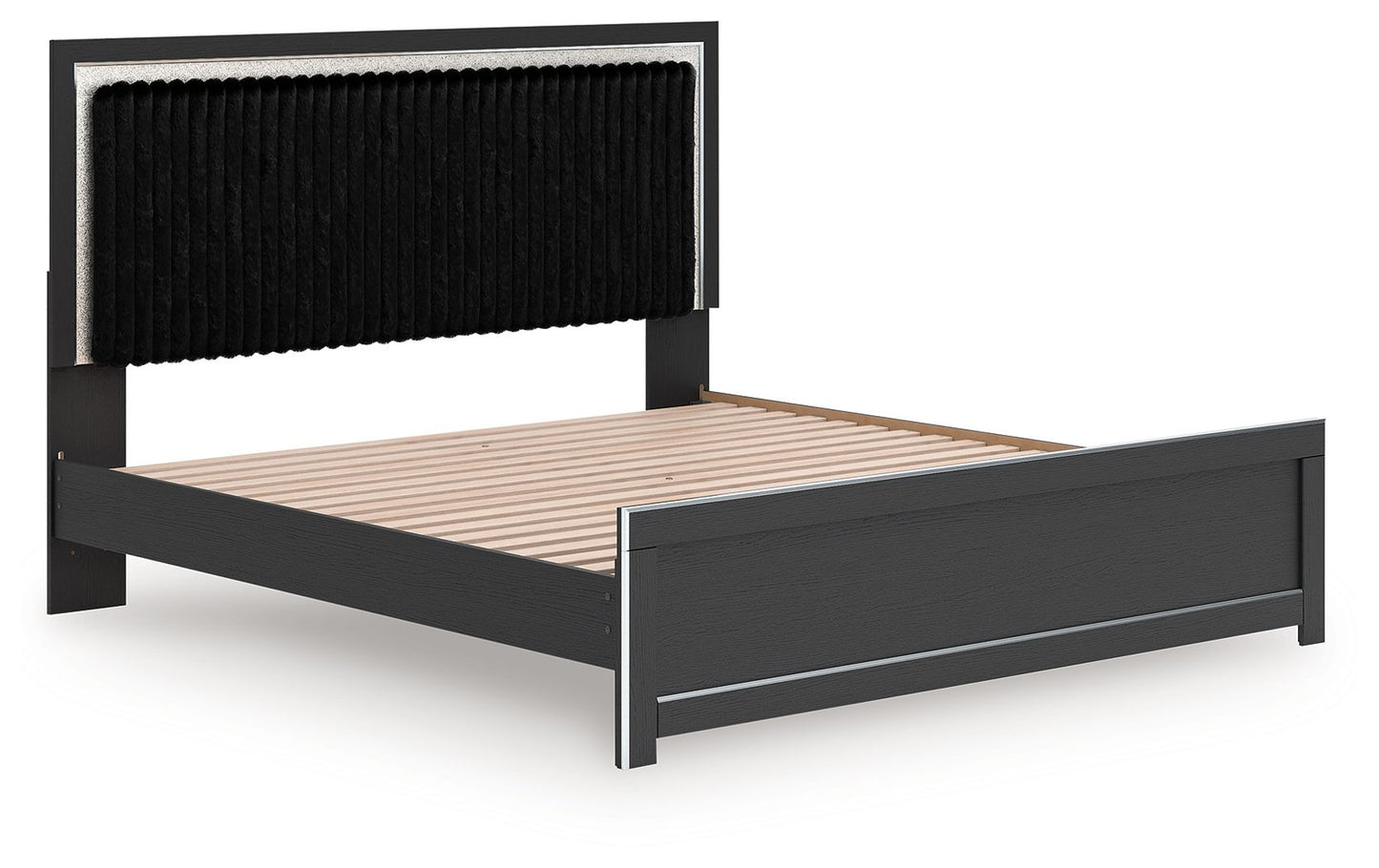 Birmonton - Upholstered Panel Bed With Roll Slats