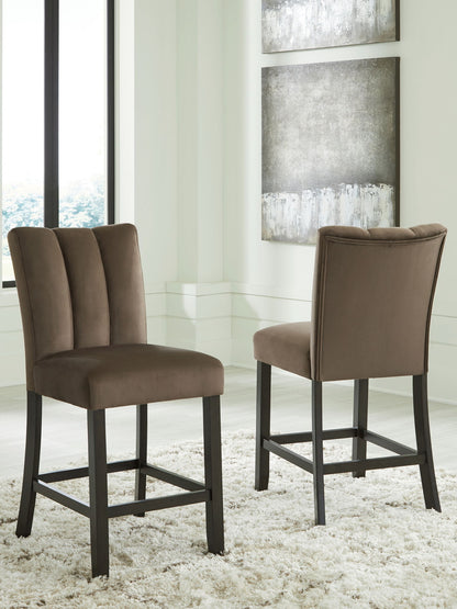 Jazmore - Upholstered Barstool (Set of 2) - Mocha