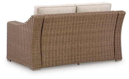 Revare Beach - Loveseat With Cushion - Beige