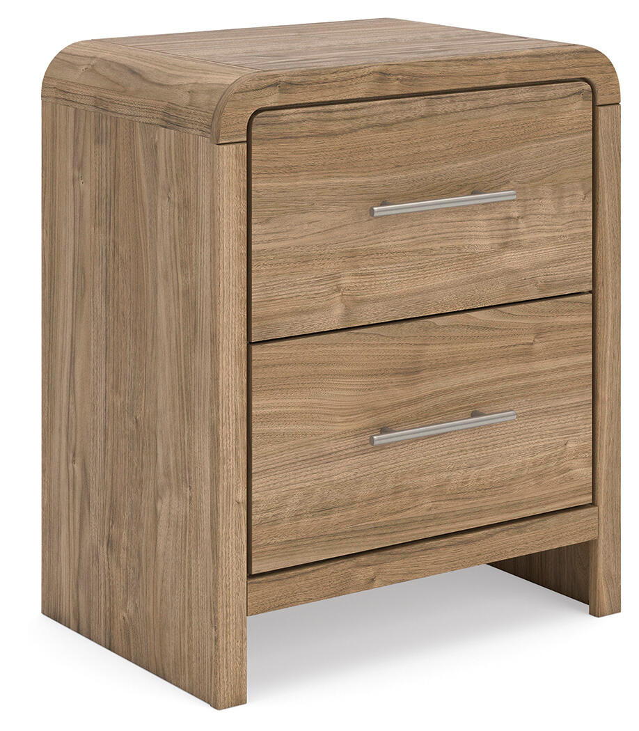 Dovander - Two Drawer Night Stand - Warm Natural Brown