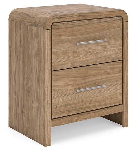 Dovander - Two Drawer Night Stand - Warm Natural Brown
