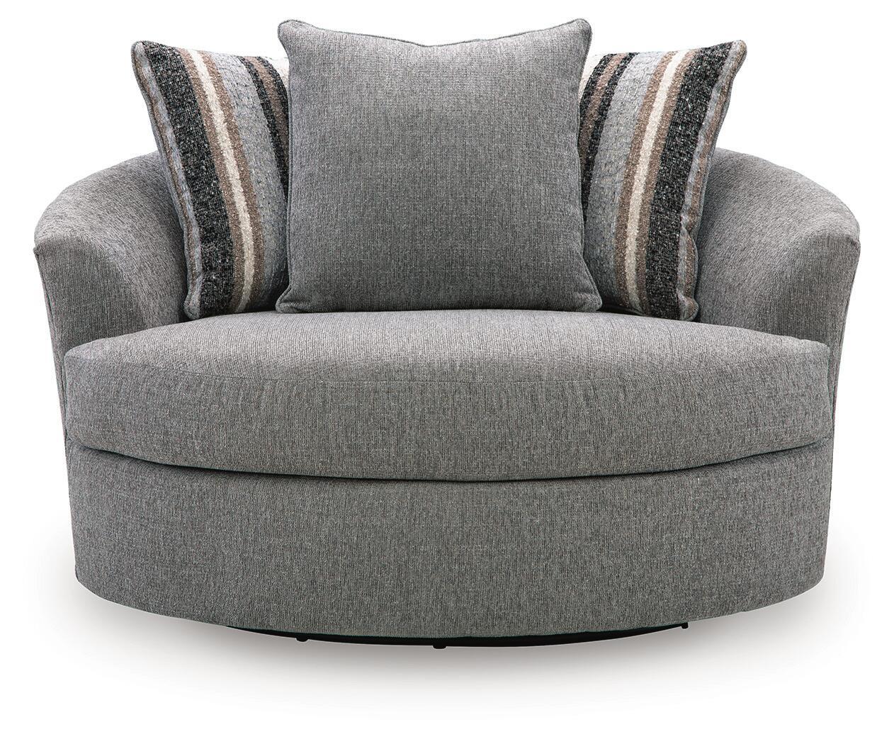 Ellington Pike - Oversized Swivel Accent Chair - Smolder