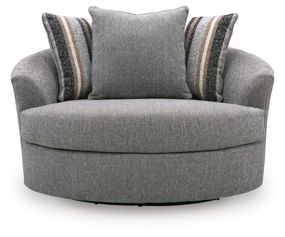 Ellington Pike - Oversized Swivel Accent Chair - Smolder