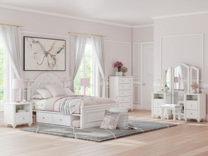 Maylilly - Vanity With Mirror - White