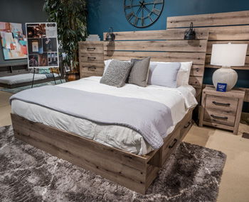 Urbanoore - Queen/King Side Storage With Rails - Brown Gray