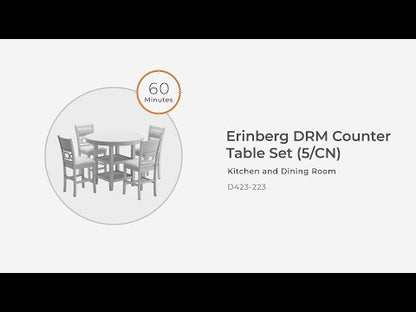 Erinberg - Dining Room Counter Table Set (Set of 5) - Antique White
