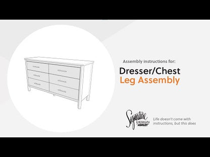 Cadmori - Five Drawer Wide Chest - Two-Tone