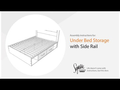 Urbanoore - Queen/King Side Storage With Rails - Brown Gray