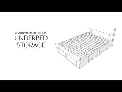 Fenderport - Queen/King Under Bed Storage - Whitewash