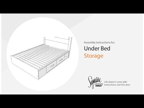 Delmorta - Twin/Full Under Bed Storage - Dark Gray