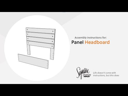 Delmorta - Twin Panel Headboard/Footboard - Dark Gray