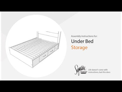 Urbanoore - Twin/Full Under Bed Storage - Brown Gray
